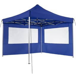 Easy up pavillon Olivia 3x3 m med 4 sidestykker - blå
