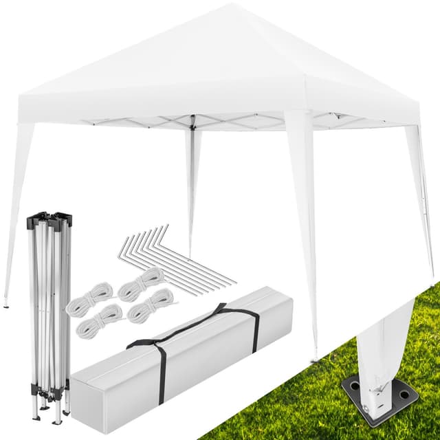 tectake Hopfällbar Paviljong Linosa 3x3 m - vit