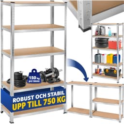 tectake Robust hylla - 180 x 90 x 40 cm, 750 kg