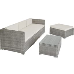 Polyrattan havesofa Firenze - lysegrå