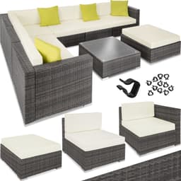 Polyrattan loungesæt Marbella - grå