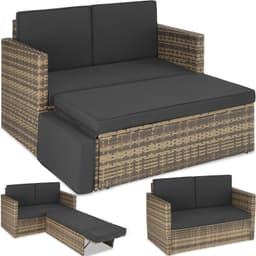 Hagemøbel sofa poly rotting Korfu - natur