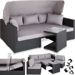 Polyrattan loungesæt San Marino - sort