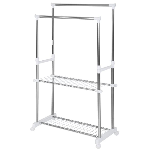 tectake Klädställning 84x42x170 cm - grå