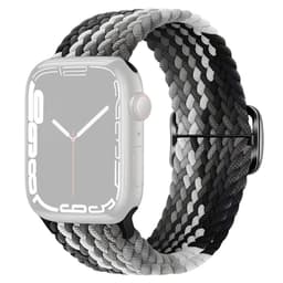 SKALO Flettet Rem Apple Watch Series 7-9 45mm - Grå-Sort