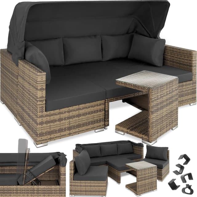 tectake Loungegrupp - Konstrotting San Marino - natur