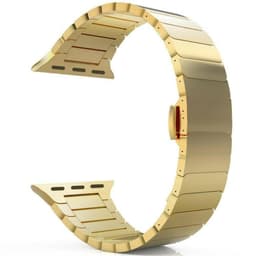 SKALO Metalarmbånd ""Flat"" Apple Watch Series 10 42mm - Guld
