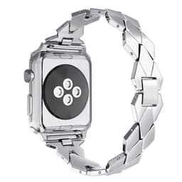 SKALO Metalarmbånd ""Braided"" Apple Watch Series 4-6 44mm - Sølv