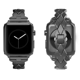 SKALO Metalliranneke ""Twist"" Apple Watch Ultra 49mm - Musta