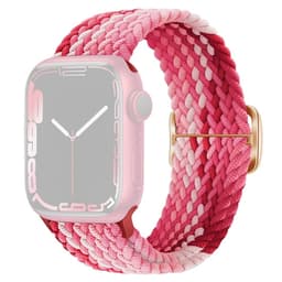 SKALO Punottu -ranneke Apple Watch Series 10 46mm - Pinkki-Punainen