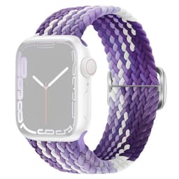 SKALO Punottu -ranneke Apple Watch Ultra 2 49mm - Violetti-Valkoinen