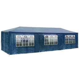 tectake Paviljong Elasa 9x3m med 8 sidopaneler 900 x 300 x 250 cm Blå