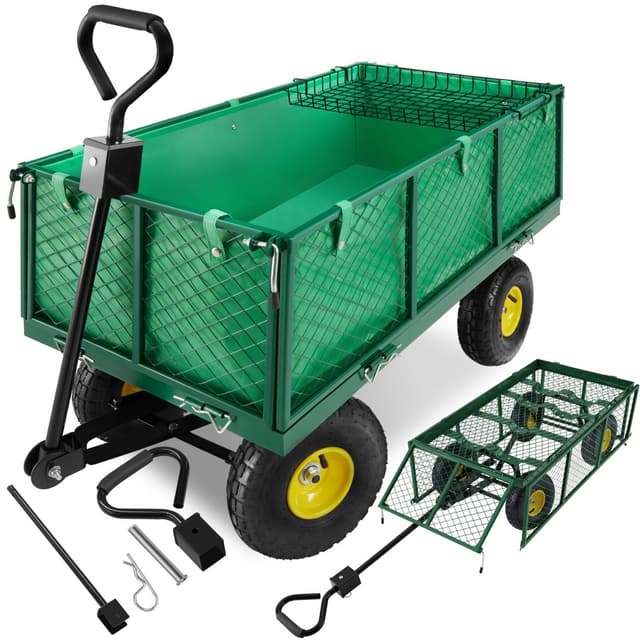 tectake Skrinda med hyllplan max 550 kg - grön