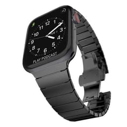 SKALO Metalarmbånd ""Flat"" Apple Watch Series 4-6 40mm - Sort