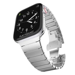 SKALO Metalarmbånd ""Flat"" Apple Watch Series 10 46mm - Sølv