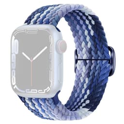 SKALO Punottu -ranneke Apple Watch Series 10 46mm - Sininen-Vaaleansininen
