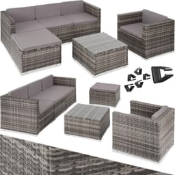 tectake Loungeset Lignano - grå
