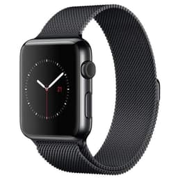 SKALO Milanese Loop Apple Watch Ultra 49mm - Musta