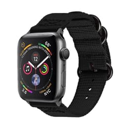 SKALO Nato-ranneke Nylon Apple Watch SE 40mm - Musta