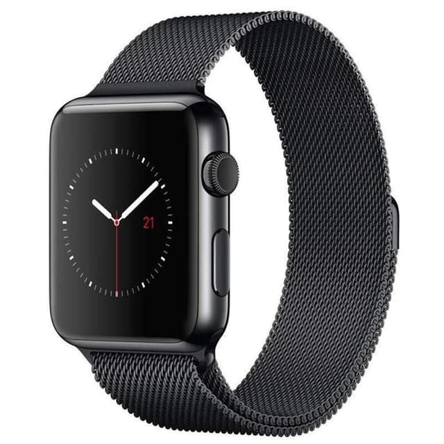 SKALO Milanese Loop Apple Watch SE 40mm - Musta