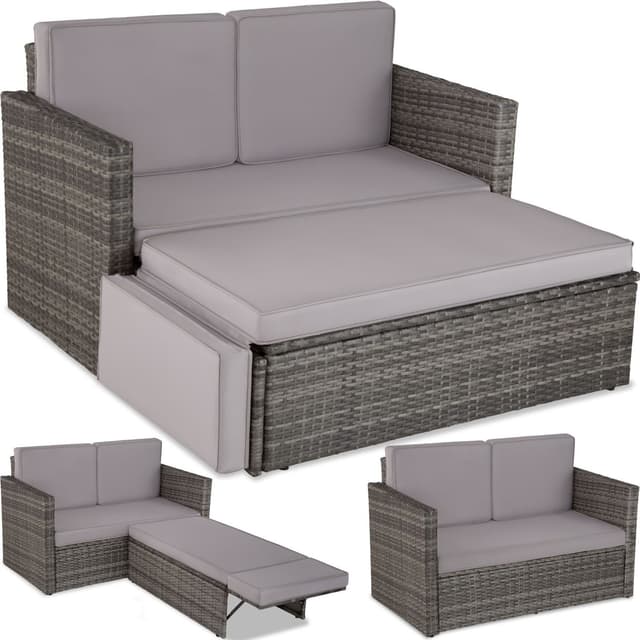 tectake Loungesoffa Korfu - grå