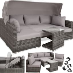 Polyrattan loungesæt San Marino - grå