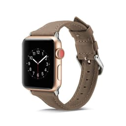 SKALO Smalt Läderarmband Apple Watch SE 40mm - Mörkgrå
