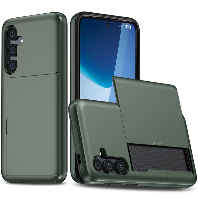 SKALO Samsung S24 FE Armor Cover kortholder - Grøn