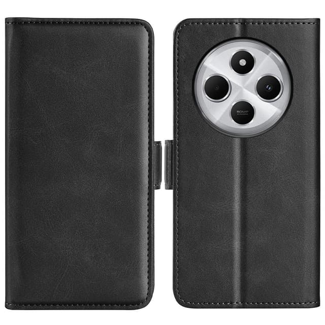 SKALO Xiaomi Redmi 14C Premium Wallet Flip Cover - Sort