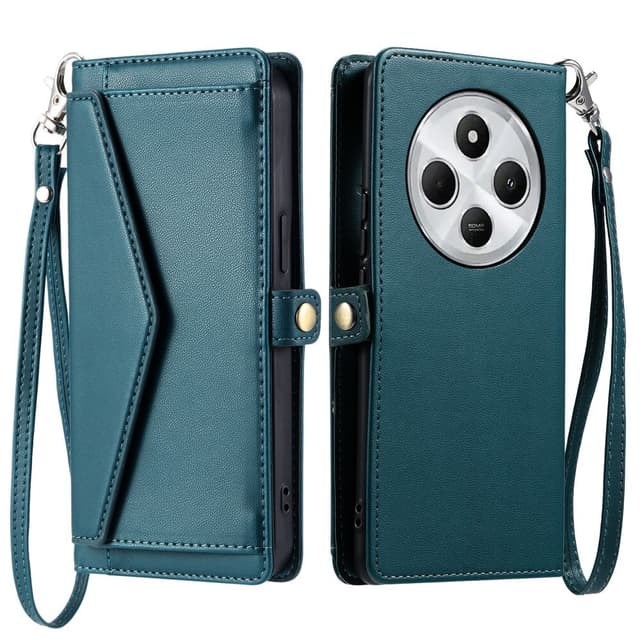 SKALO Xiaomi Redmi 14C PU-Läder Envelope Plånboksfodral - Grön