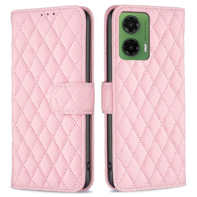 SKALO Motorola Moto G35 5G BINFEN COLOR Quiltet Pung - Pink