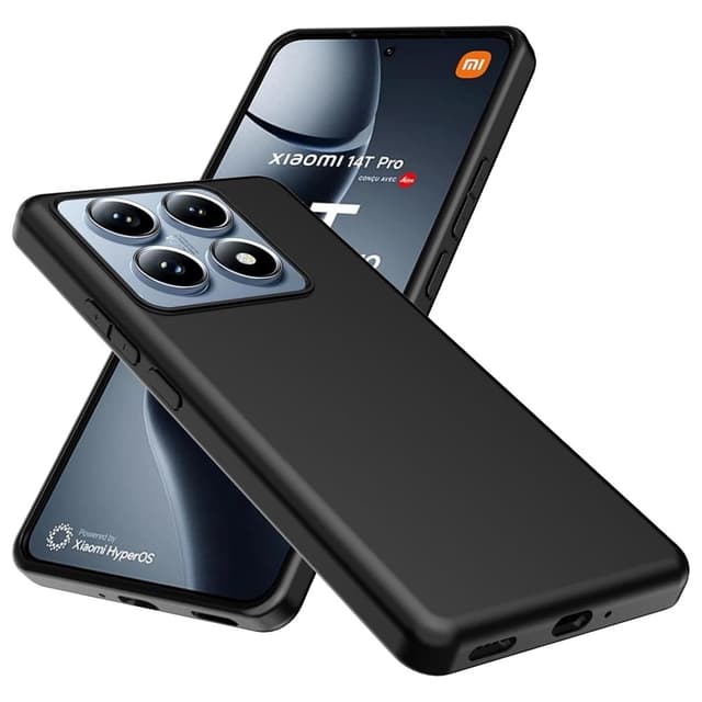 SKALO Xiaomi 14T Pro Matte Black Ultra-tynd TPU Cover
