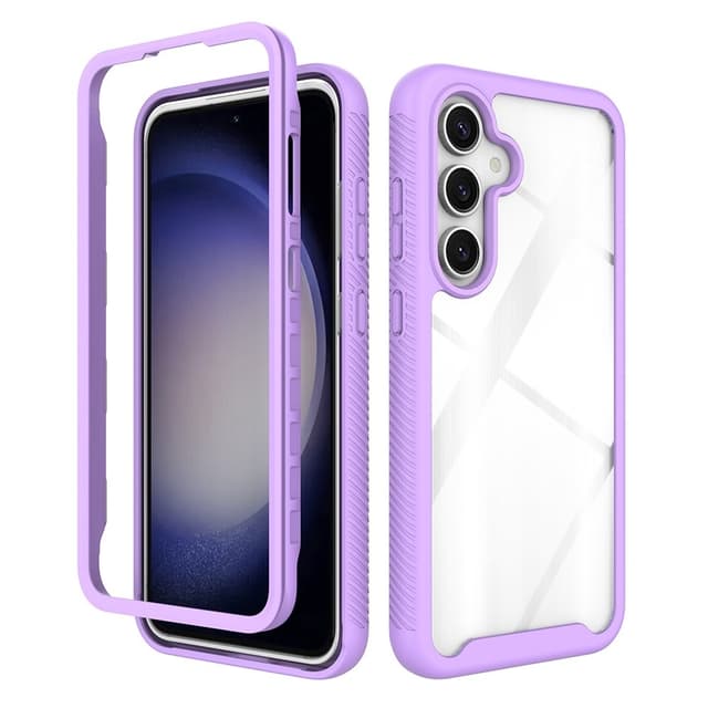 SKALO Samsung S24 FE Shockproof Clear Hybrid Skal - Lila