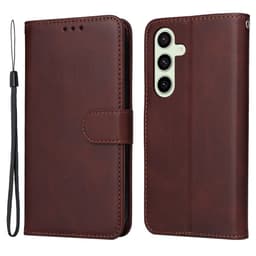 SKALO Samsung S24 FE PU-læder Pungetui - Brun