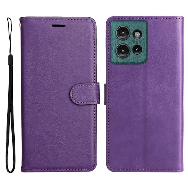 SKALO Motorola Edge 50 5G PU-nahkainen Lompakkokotelo - Violetti