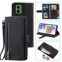 SKALO Motorola Moto G35 5G Big Wallet 9-LOMMER Flip Cover - Sort