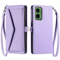 SKALO Motorola Moto G35 5G PU-Nahkakotelo Lompakkokotelo - Violetti