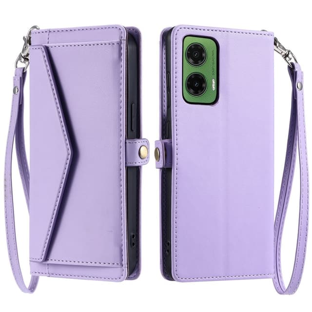SKALO Motorola Moto G35 5G PU-Nahkakotelo Lompakkokotelo - Violetti