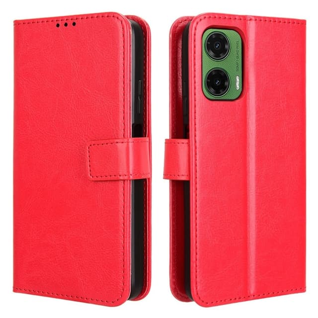SKALO Motorola Moto G35 5G PU-læder Pungetui - Rød