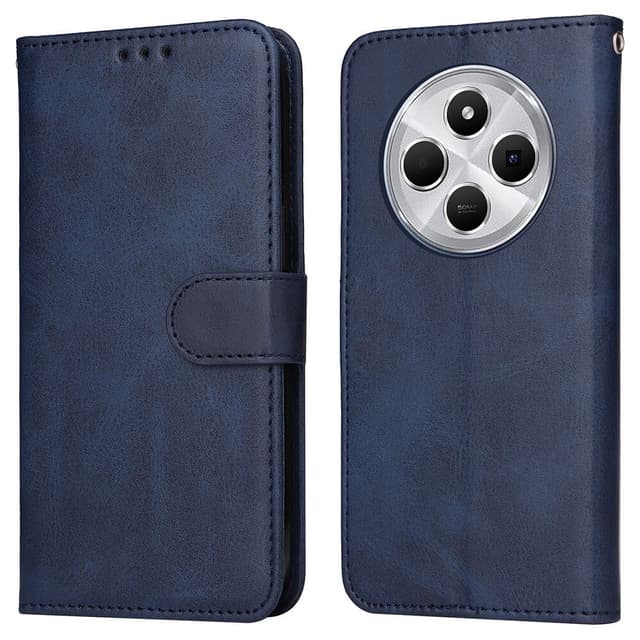 SKALO Xiaomi Redmi 14C PU-læder Pungetui - Blå