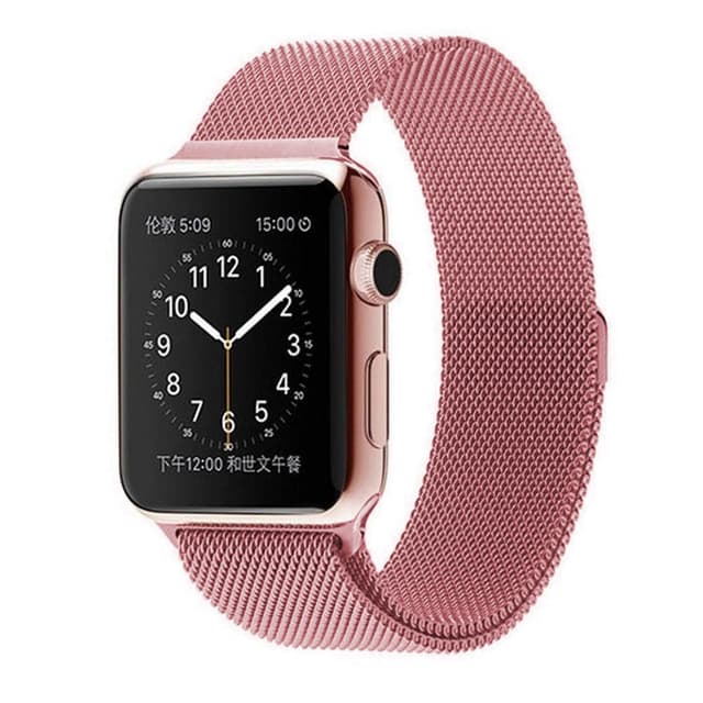 SKALO Milanese Loop Apple Watch SE 40mm - Pinkki