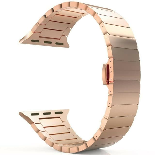 SKALO Metalarmbånd ""Flat"" Apple Watch Series 4-6 40mm - Rosa guld