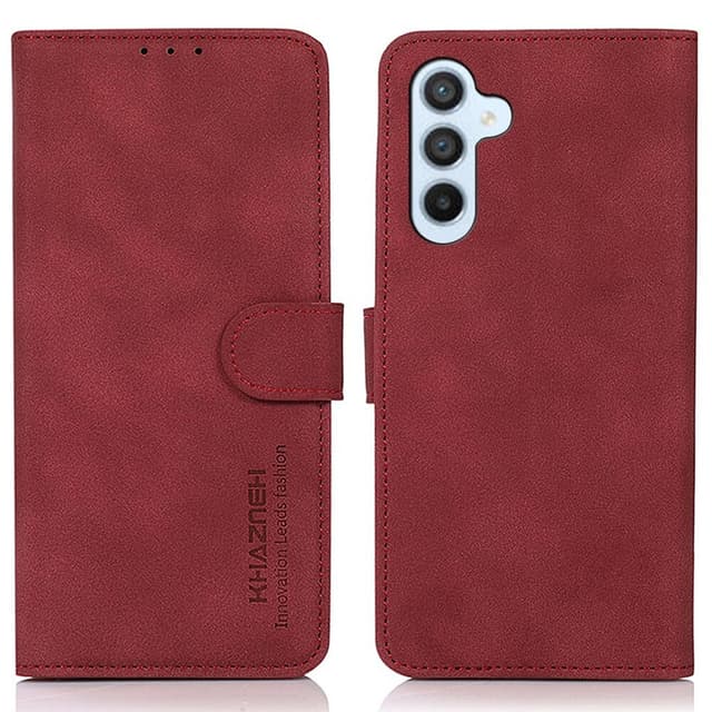 SKALO Samsung S24 FE KHAZNEH Plånboksfodral i PU-Läder - Röd
