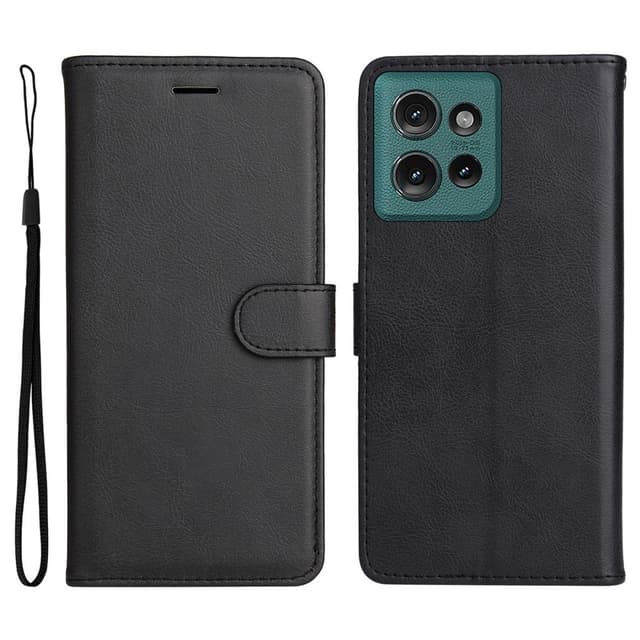SKALO Motorola Edge 50 5G PU-Läder Plånboksfodral - Svart