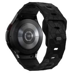 SKALO Hexagon Silikonarmband Samsung Watch 6 Classic 43mm/47mm - Svart