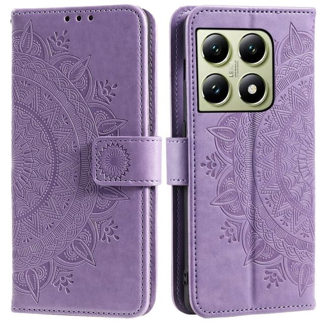 SKALO Xiaomi 14T Pro Mandala Plånboksfodral - Lila