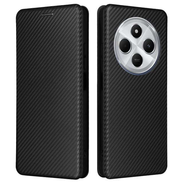 SKALO Xiaomi Redmi 14C Carbon Fiber Pungetui - Sort