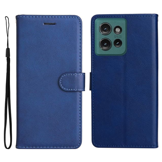 SKALO Motorola Edge 50 5G PU-nahkainen Lompakkokotelo - Sininen