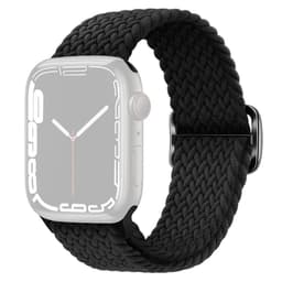 SKALO Flätat tygarmband Apple Watch Series 4-6 44mm - Svart
