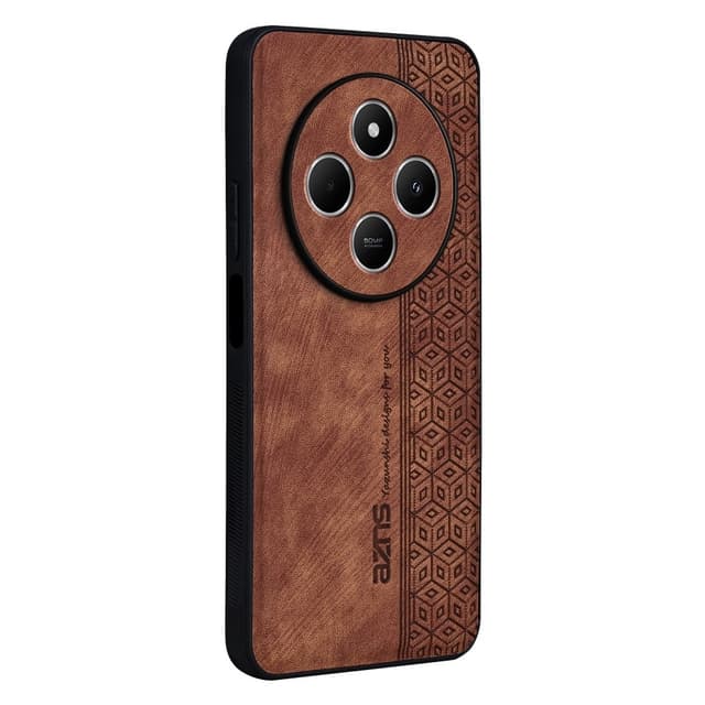 SKALO Xiaomi Redmi 14C AZNS PU-nahka suojakuori - Ruskea